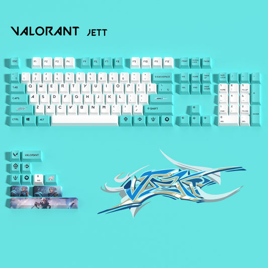 Valorant jett keycaps full set keycaps