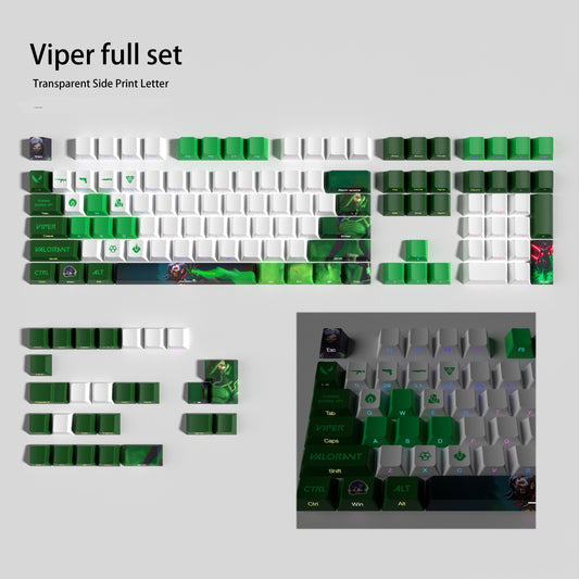 VALORANT Viper keycaps full set cherry Profile Transparent