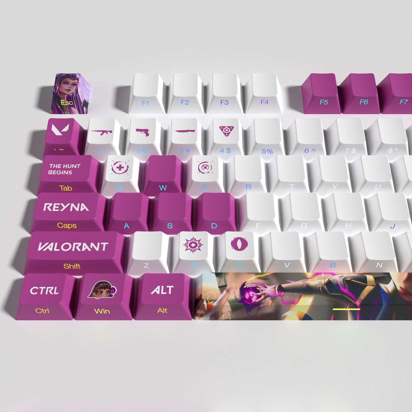 VALORANT Reyna keycaps full set cherry Profile Transparent