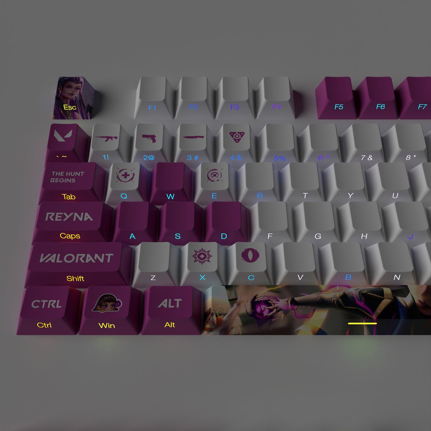 VALORANT Reyna keycaps full set cherry Profile Transparent