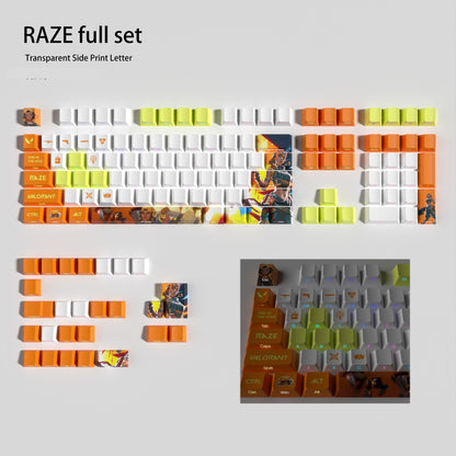 VALORANT Raze keycaps full set cherry Profile Transparent