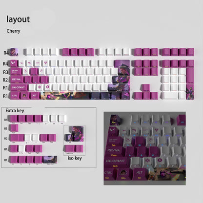 VALORANT Reyna keycaps full set cherry Profile Transparent