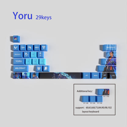 Valorant yoru keycaps 29keys